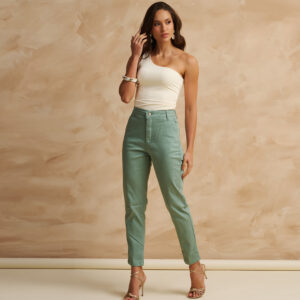 CALÇA MOM VERDE PISTACHE
